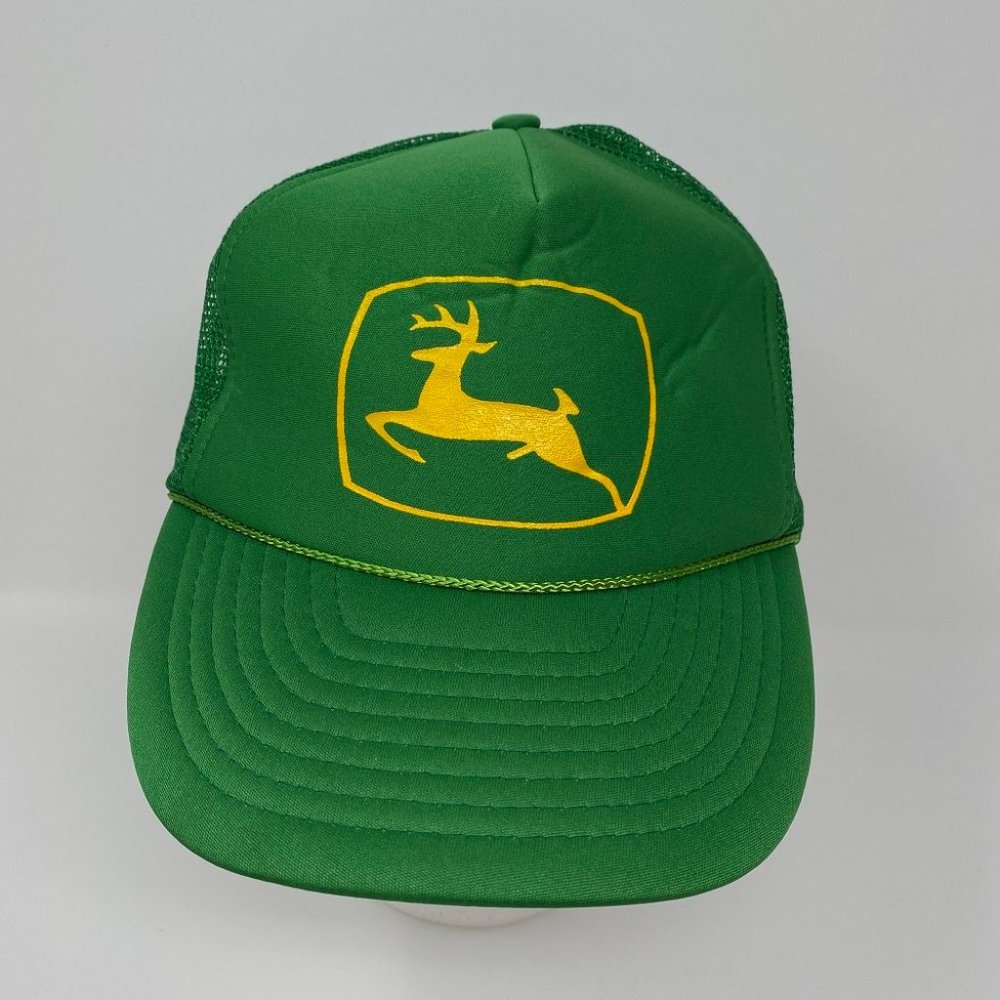 VTG 80s John OH Deere Funny Trucker Snapback Hat